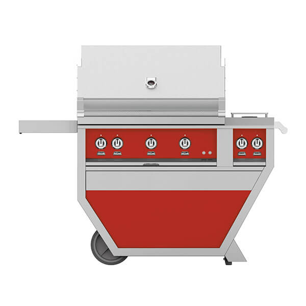 Red portable grill hestan luxury grill