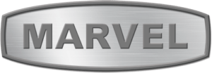 Marvel logo with transparent background - silver